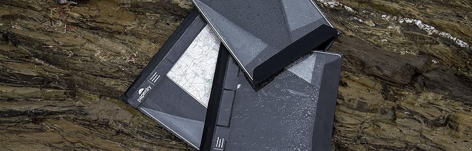 paperdry waterproof clipboards splashed on logs