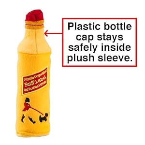 Plastic Bottle Cap Stays Safely Inside Plush Sleeve