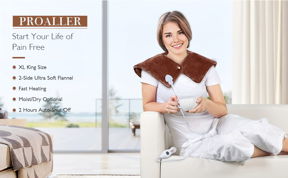 Heating Pad Large Size Ultra Soft Heat Therapy Wrap for Back, Abdomen, Hand