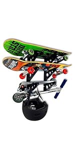 skateboard longboard wall rack storage mount triple three display cheap angled plastic trifecta best