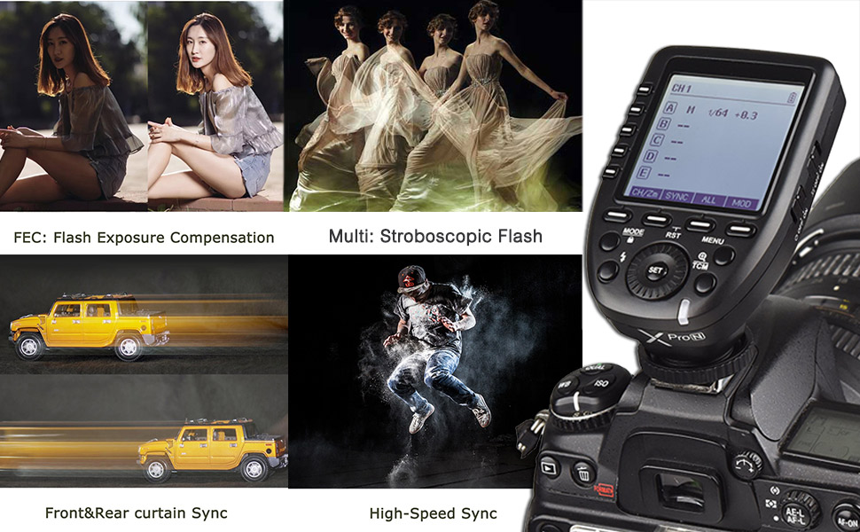 Fully support TTL autoflash. 1/8000s high-speed sync, multi flash,flash exposure compensation