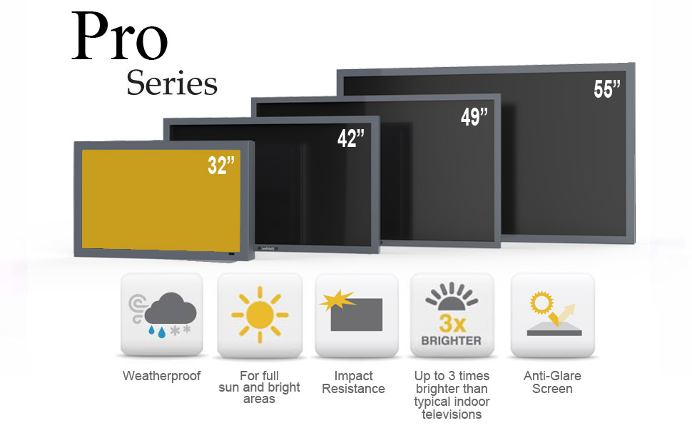 SunBriteTV Outdoor TV 32Inch Pro UltraBright HDTV LED