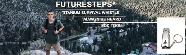 grey titanium survival whistle 