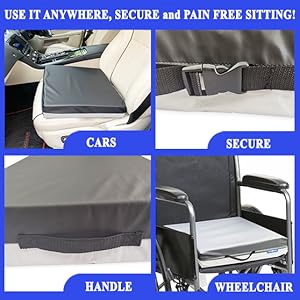 memory foam cushion support pressure sitting comfort relief layer chairs soft safety wheelchairs