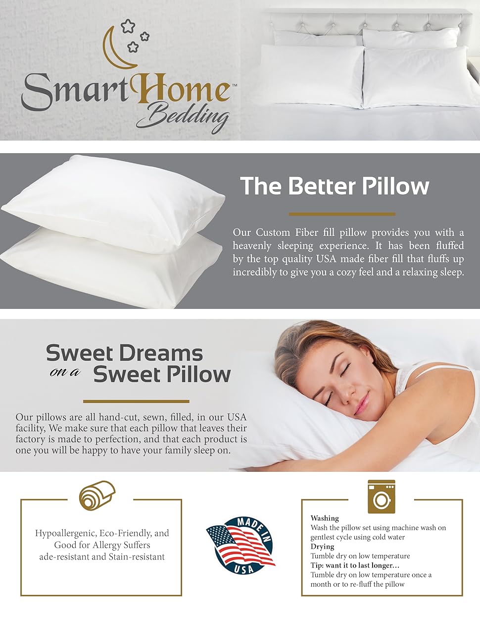 Le'vista Hotel Collection Plush Pillow Down Alternative