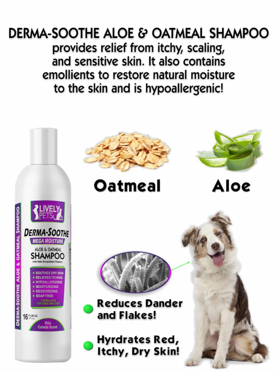  Lively Pets DermaSoothe Mega Moisturizing Aloe and