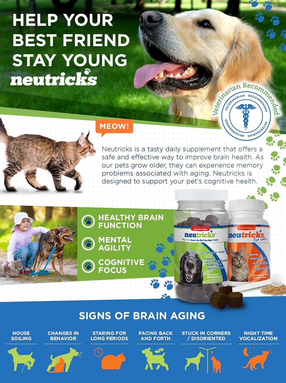 Neutricks for Aging Cats 60 Scoops Daily Supplement