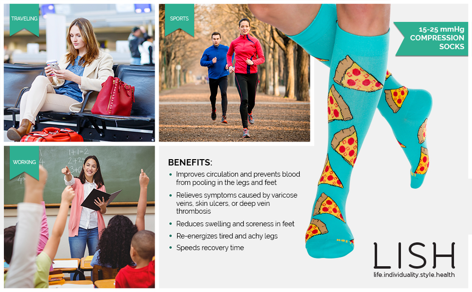 Fun Running Compression Socks Graduated 1525mmHG