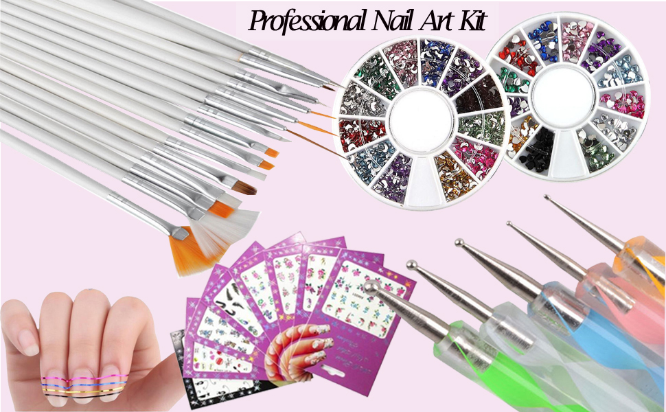 Amazoncom Nail Art Tools Manicure Kit 15pcs Nail Painting Brush
