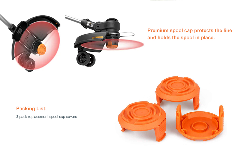 YWTESCH Spool Cap Cover for Worx,Trimmer Replacement Spool