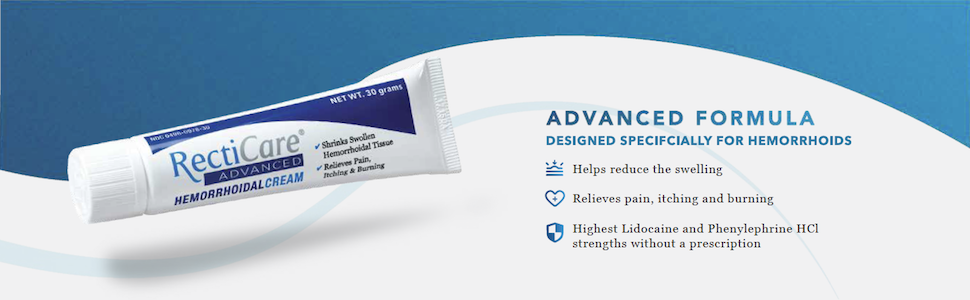 helps reduce swelling recticare designed for hemorrhoids relieves pain itching burning lidocaine 