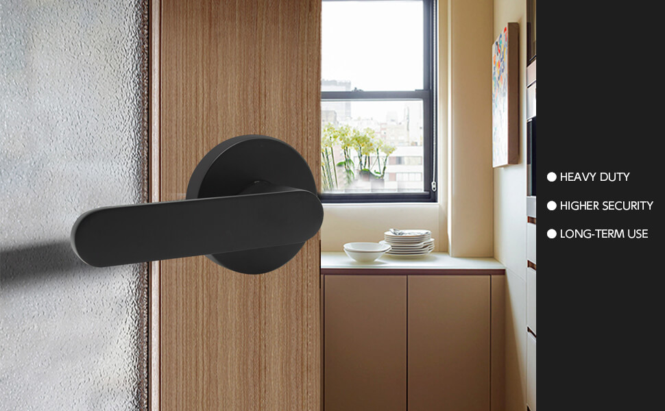 Black Interior Door Handles Heavy Duty Closet Door Handle Passage Door
