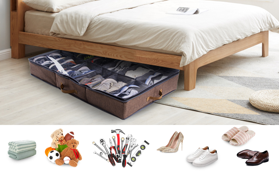 ACMETOP ExtraLarge Under Bed Shoe Storage Organizer