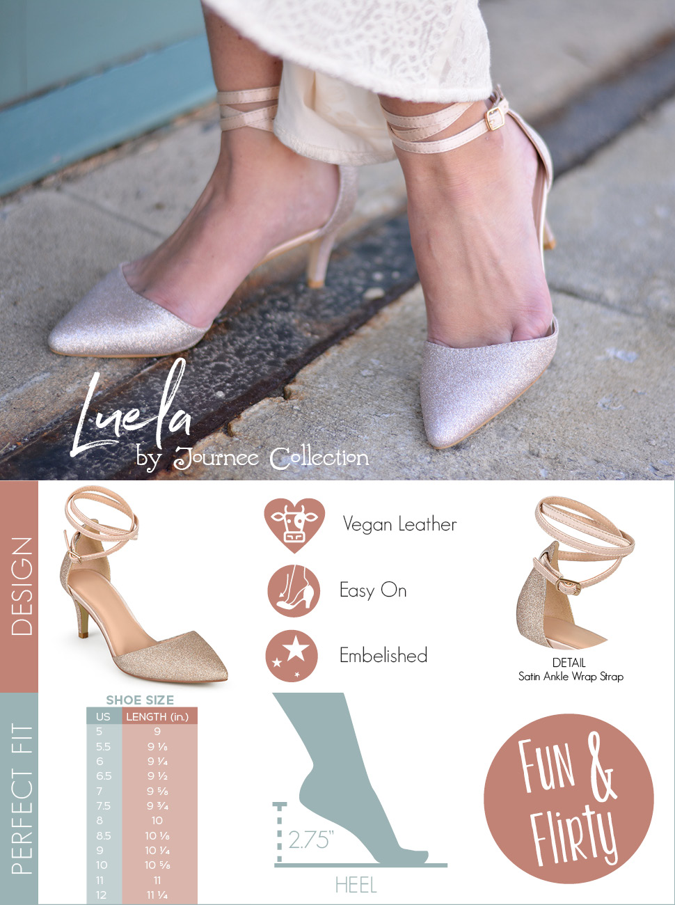 Journee collection luela pump Clearance