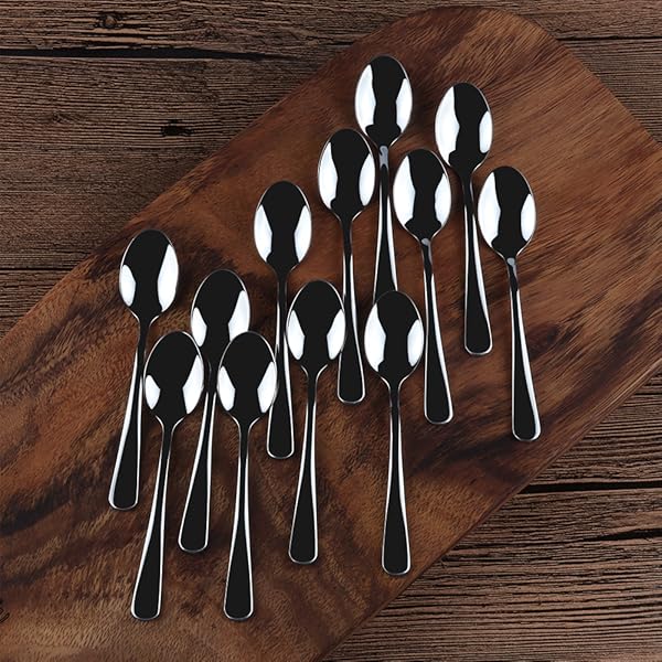 Demitasse Spoons Set of 12, Mini Coffee Spoons, LEYOSOV