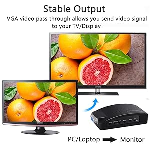 Converts VGA/S-video/composite to VGA signal