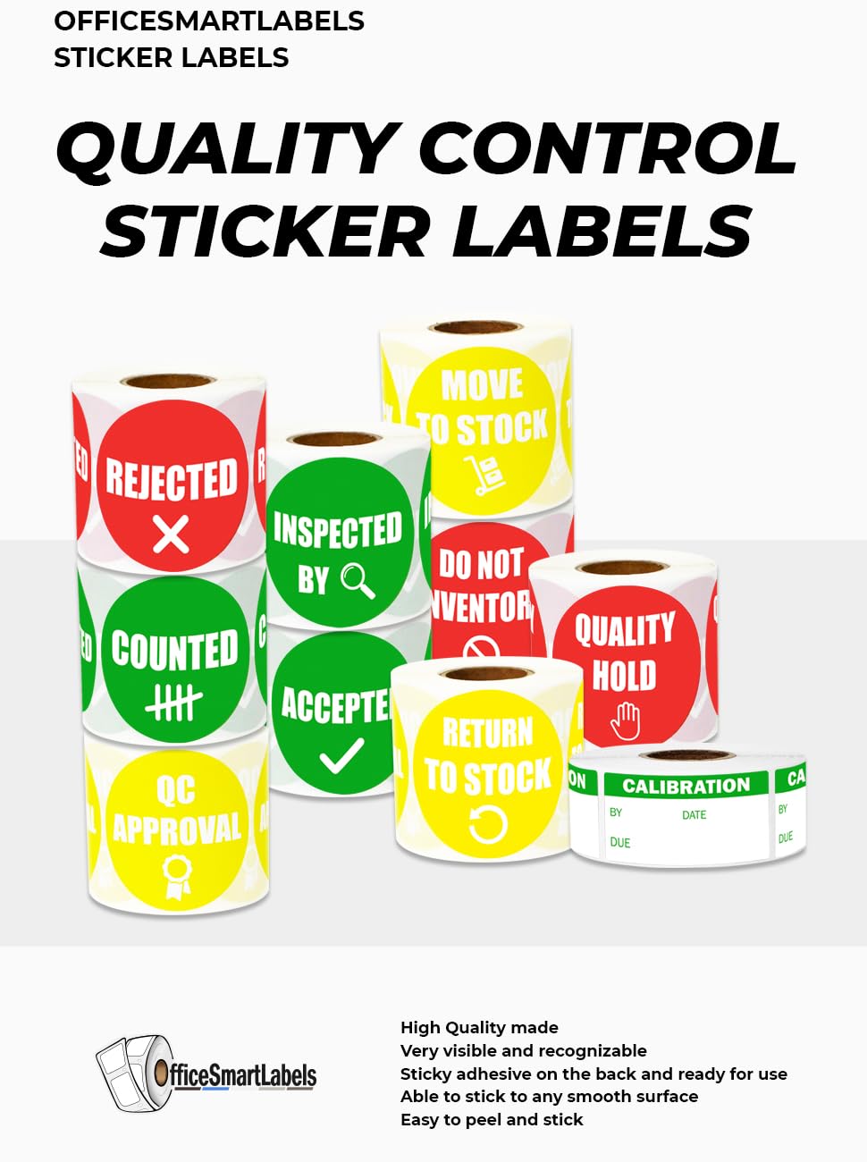 300 Labels Quality Hold Stickers for Quality Control