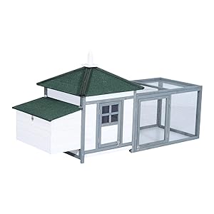 Amazon.com PawHut 77 Wooden Backyard Chicken Coop Kit 