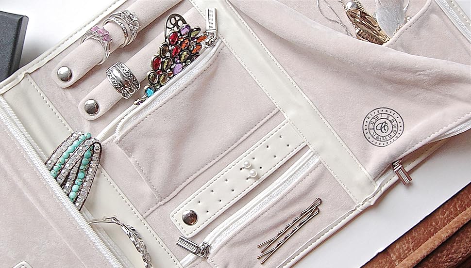 Vegan Leather Travel Jewelry Case Jewelry Organizer