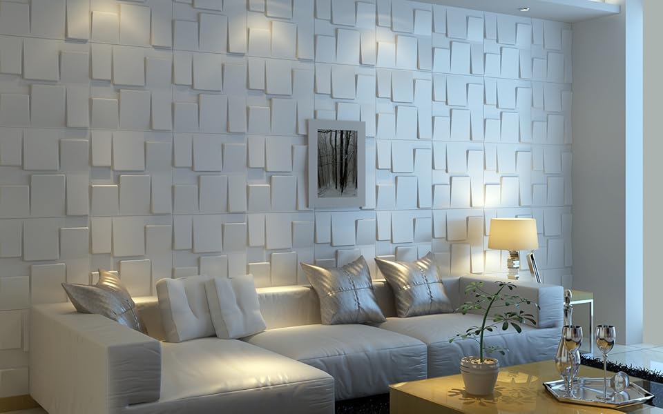 Art3d Architectural 3D Wall Panels Textured Design Art Pack of 12 Tiles