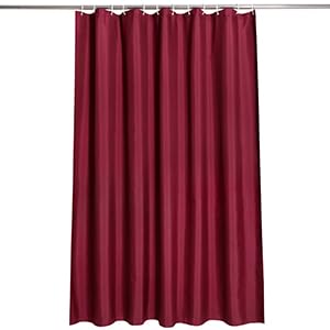 Amazon Com Ufriday Claret Red Polyester Shower Curtain Waterproof