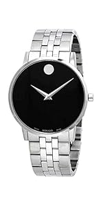 Movado Men's Museum Stainless Steel Watch with Concave Dot Museum Dial