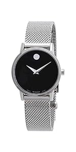 Movado Women's Museum Stainless Steel Watch with a Concave Dot Museum Dial