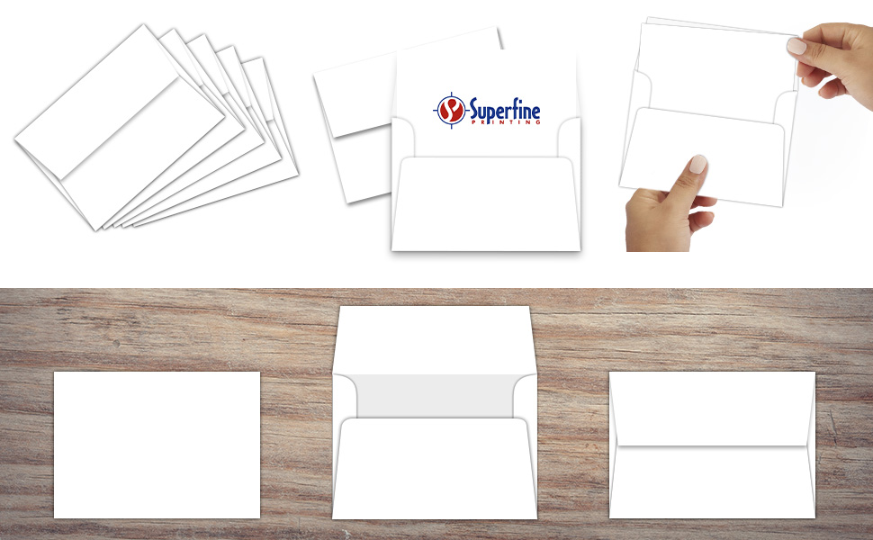 A7 White Envelopes (5 1/4" x 7 1/4") For Greeting Cards