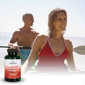 Swanson High Concentrate Omega-3 Fish Oil Supplement DHA + EPA