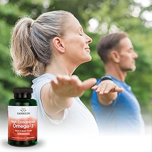 Swanson High Concentrate Omega-3 Fish Oil Supplement DHA + EPA