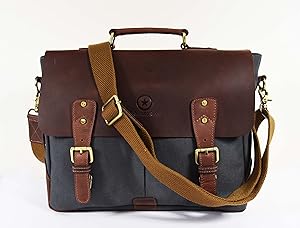 aaron leather messenger bag