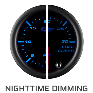 Tinted 7 Color 30 PSI Fuel Pressure Gauge