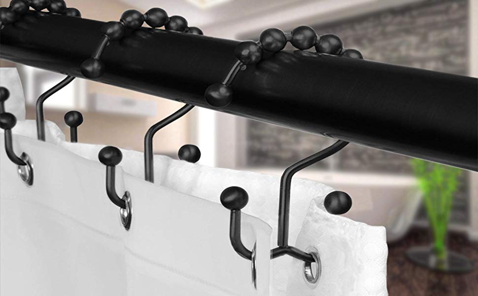 Metal Double Glide Shower Hooks Rings,Shower Curtain Rings