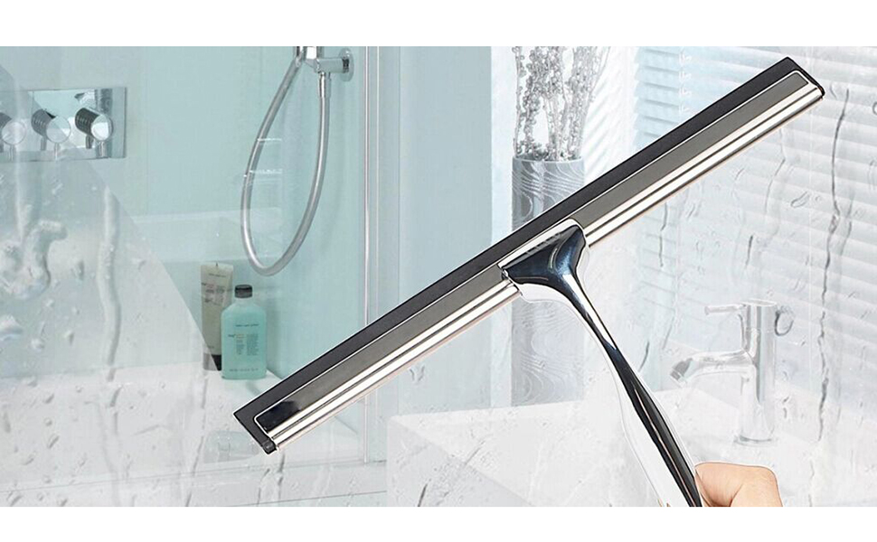 Shower Squeegee Bathroom Glass Squeegee Window Wiper Chrome