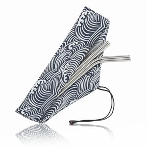 simply eco reusable metal stainless steel straws