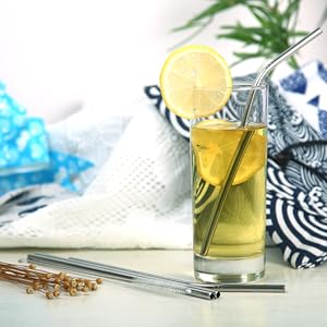 simply eco reusable metal stainless steel straws