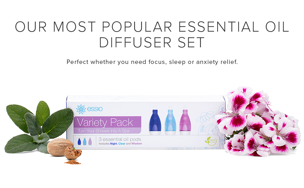 Essio Shower Aromatherapy Diffuser Refill Variety 3Pack Beauty & Personal Care