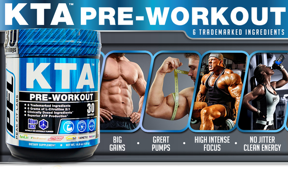 KTA Pre Workout Powder, 6 Trademarked