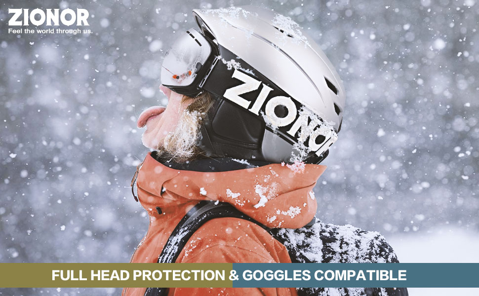 Skiing ZIONOR H2 Ski Snowboard Helmet Certified Quality for Men Women