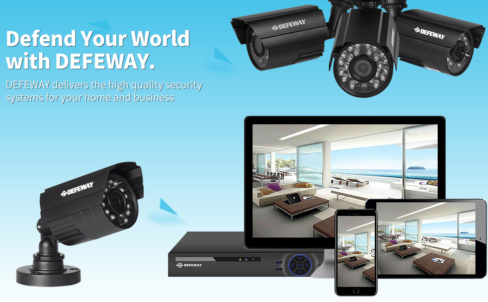 DEFEWAY 16ch CCTV Camera Security System with 16Channel