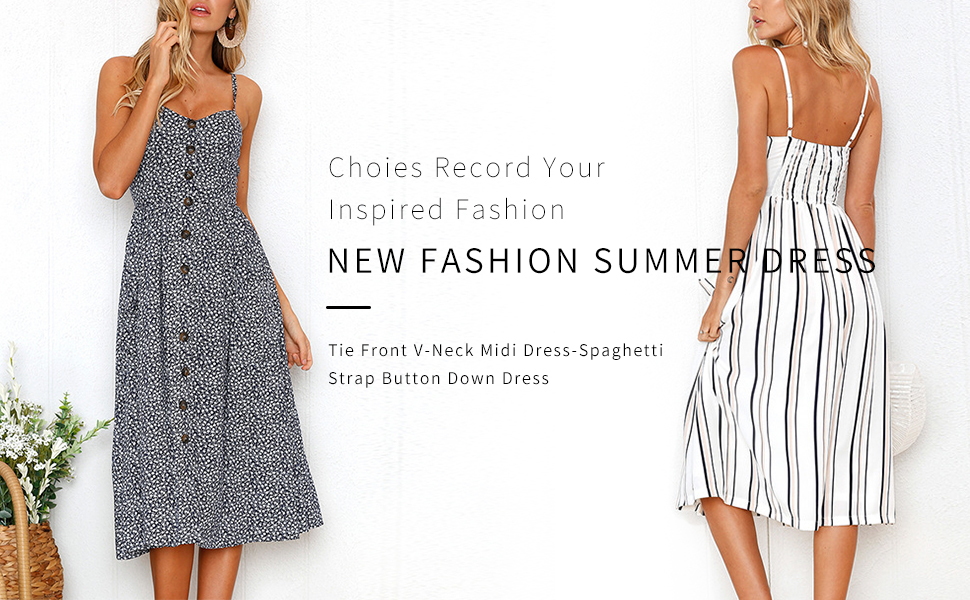 button front spaghetti strap dress