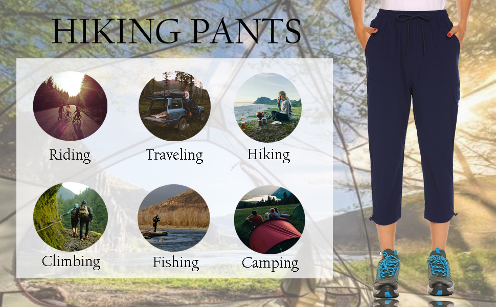 womens capri walking trousers