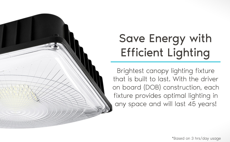 led canopy fixture light outdoor commercial lighting bright energy saving long lasting
