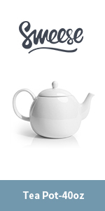 Porcelain teapot-stainless-S-white 