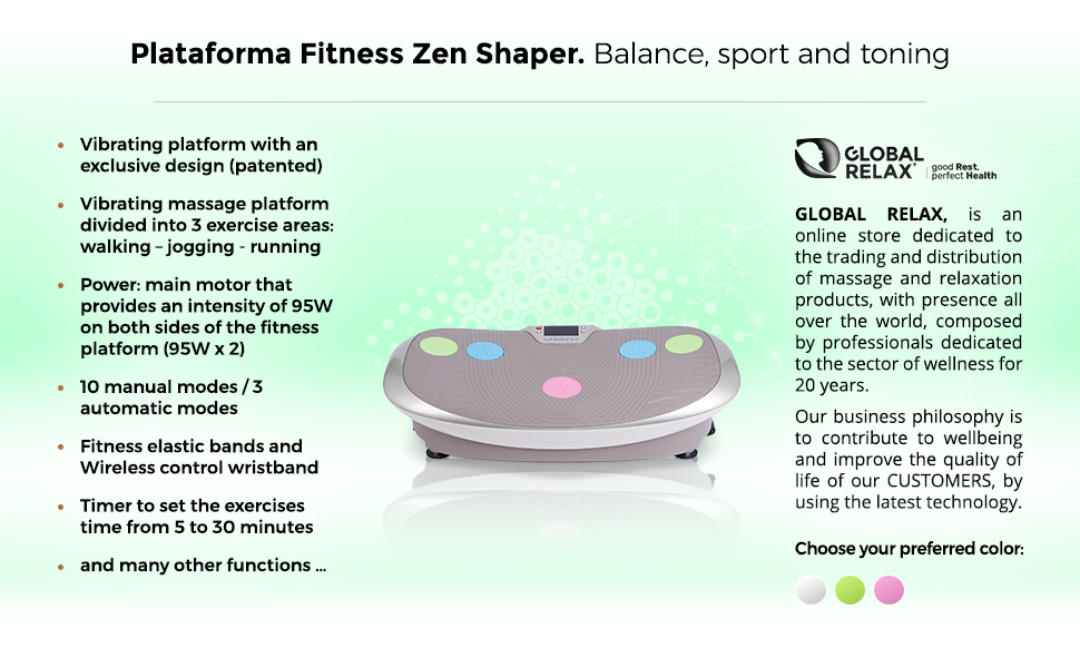 Amazon.com: GLOBAL RELAX Zen Shaper Vibration Plate (2019 Model ...