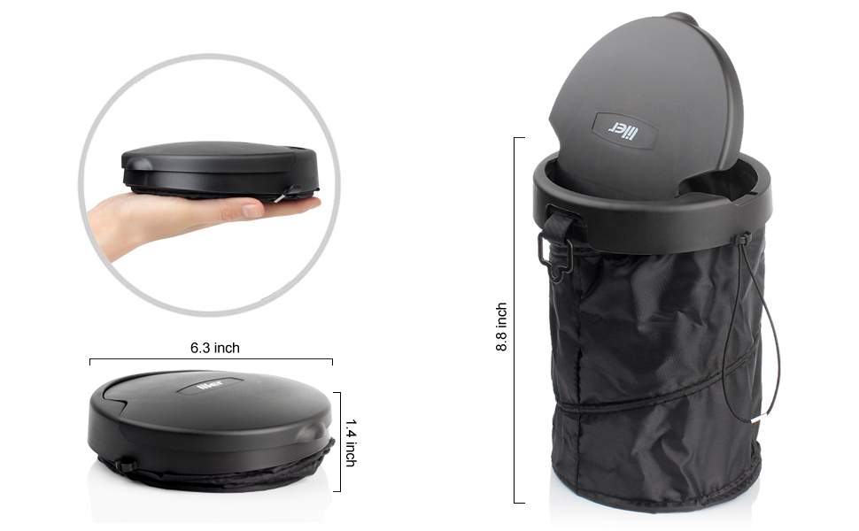 Amazon.com: LILER Universal Car Trash Can Portable Car Garbage Bin