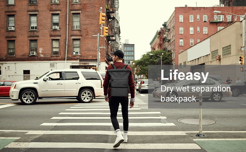 Lifeasy Travel Backpack, Waterproof AntiTheft Roll Top