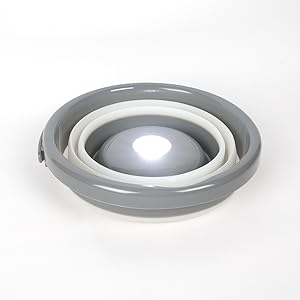 Collapsible bucket easy storage and transport for fishing camping hiking contractors plumbers