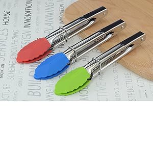 silicone tipped tongs
