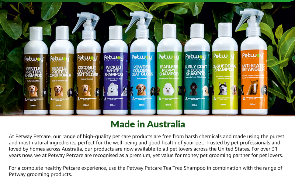 Petway Petcare Tea Tree Shampoo for Dogs, Natural Cleansing